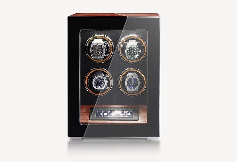 Remontoir Armoire en Bois, version 4 montres, façon bois de rose #Capacité_4 montres