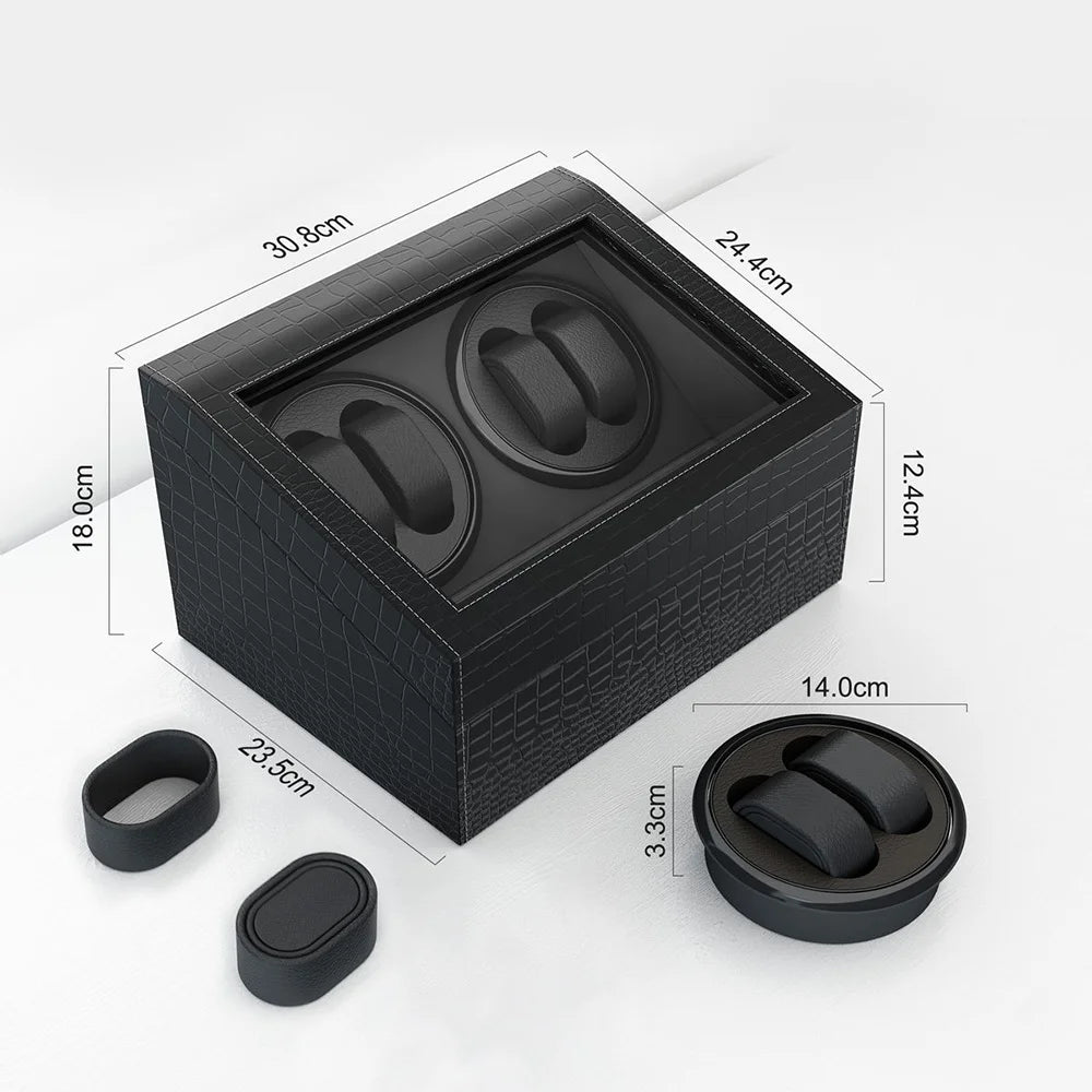 Remontoir Coffret Croco, dimensions et coussins