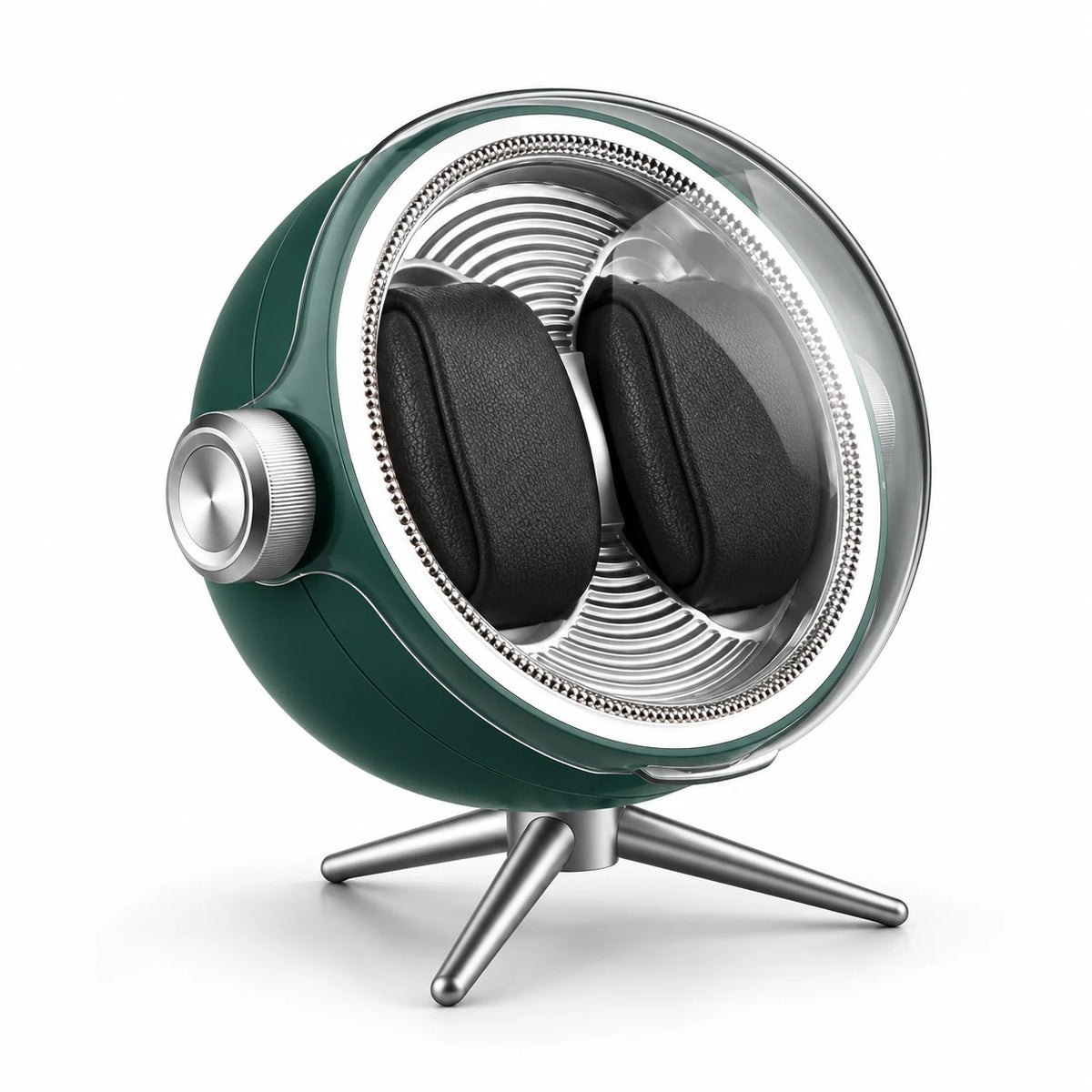 Remontoir Trépied 2 montres, finition verte, fond blanc #Couleur_Vert