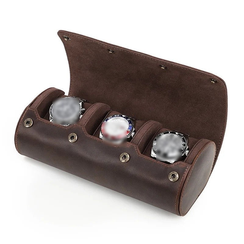 Étui Rouleau Patiné 3 montres #Capacité_3 montres
