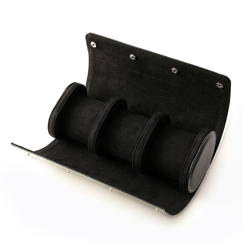 Étui Rouleau à Pressions noir, 3 montres #Couleur_Noir