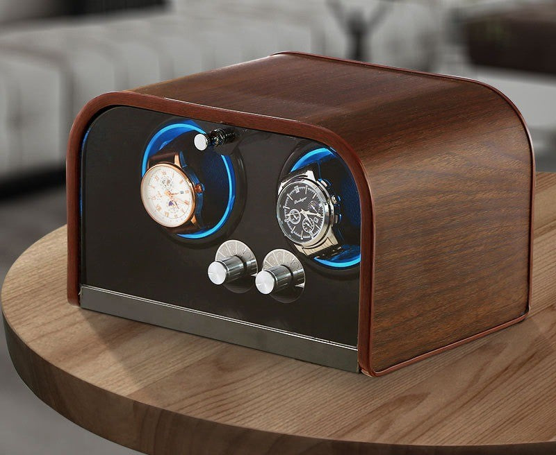 Remontoir Rétro en Bois, version 2 montres #Capacité_2 montres