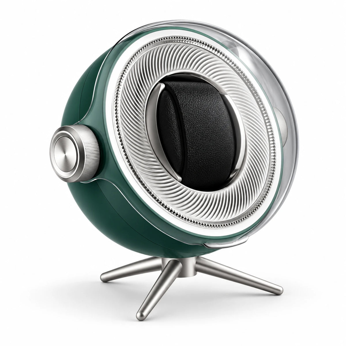 Remontoir Trépied 1 montre, finition verte, fond blanc #Couleur_Vert