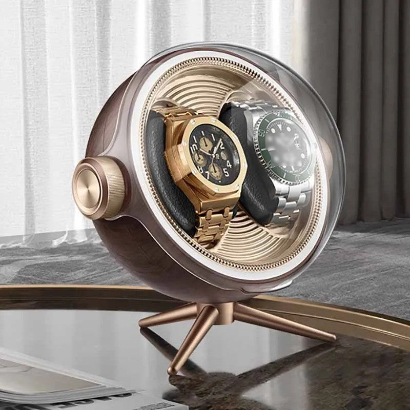 Remontoir Trépied 2 montres, finition bois #Couleur_Bois