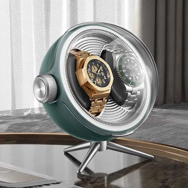 Remontoir Trépied 2 montres, finition verte #Couleur_Vert