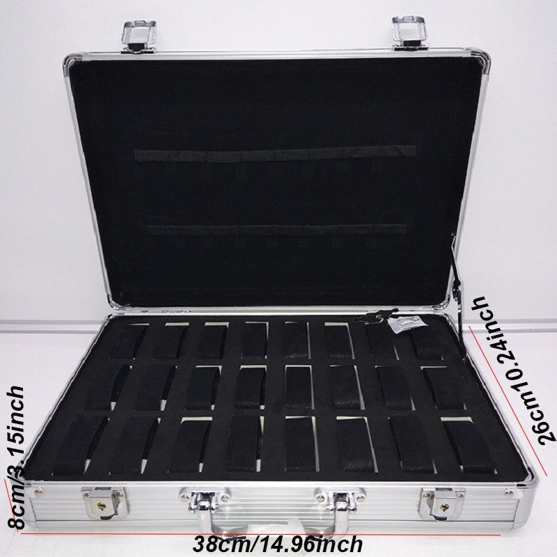 Valise de Collection Aluminium 24 montres, 38 x 26 x 8 cm